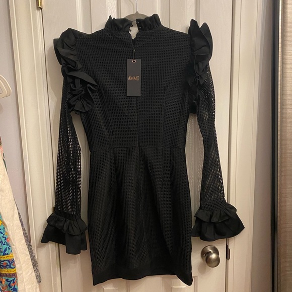 Ammo De La Loire Black Dramatic Dress - Picture 6 of 7